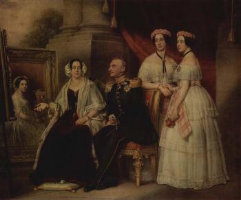 約瑟夫 卡爾 斯蒂勒 Family Portrait of the Herzogs, Joseph von Sachsen-Altenburg 約瑟夫 卡爾 斯蒂勒 Family Portrait of the Herzogs, Joseph von Sachsen-Altenburg